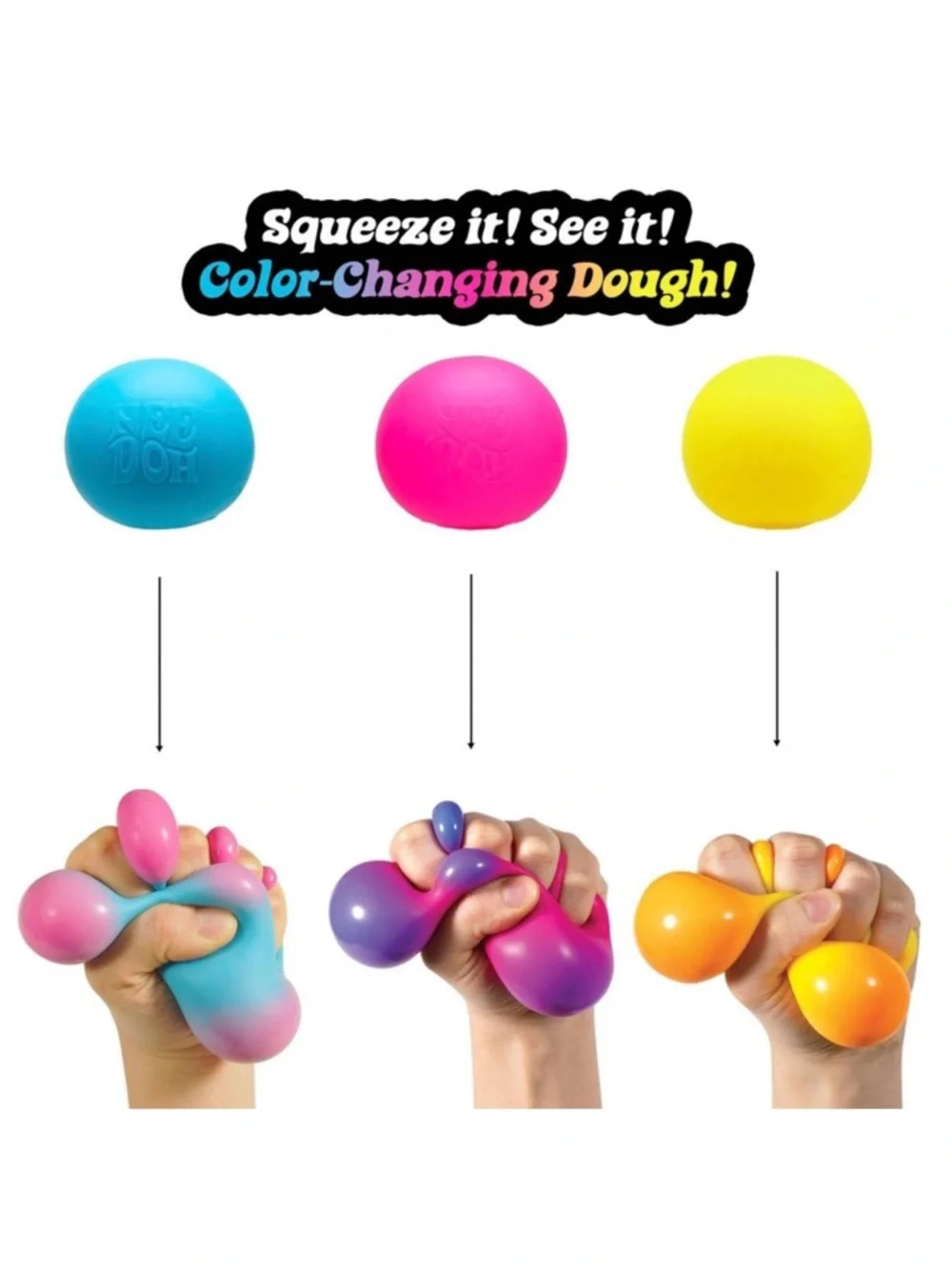 NeeDoh Color Change Squishy TRIO & QUAD BUNDLE - NWT (7 items total)